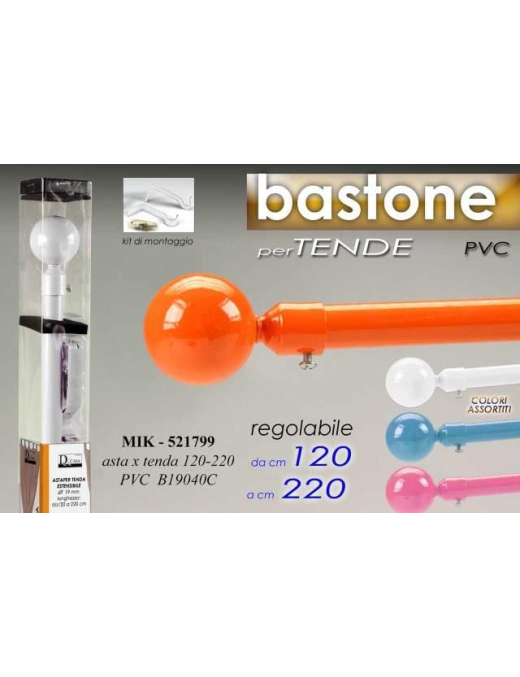 ASTA TENDA METALLO 120-220cm COLORATO