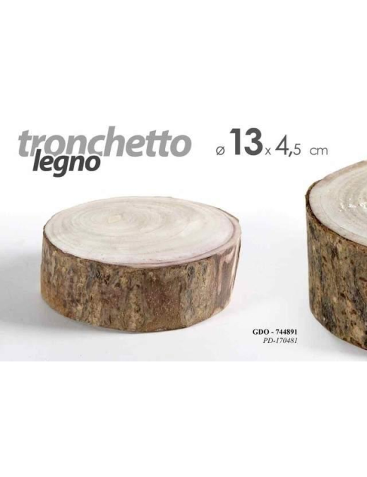 TRONCO LEGNO 13x13x4,5cm