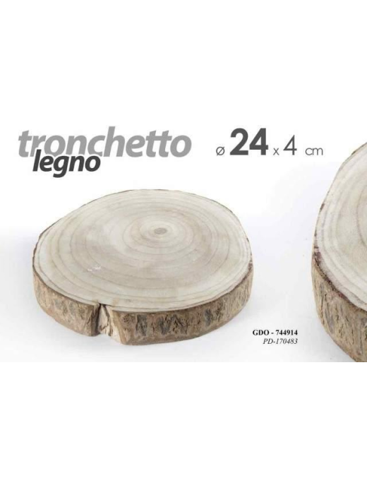 TRONCO LEGNO 24x24x4cm