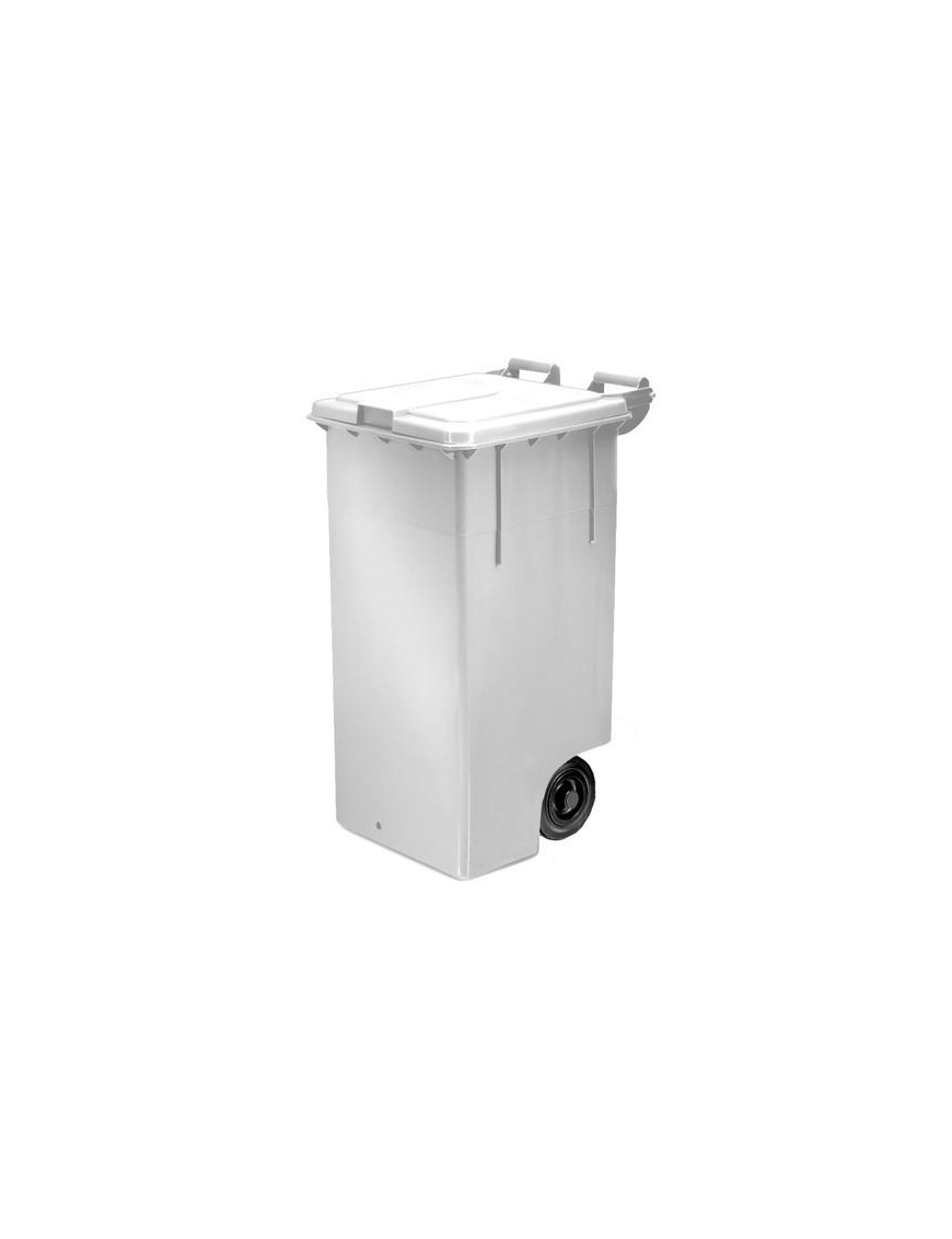 CONTENITORE MAX 120 LITRI CON COPERCHIO E RUOTE BIANCO