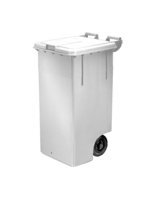 CONTENITORE MAX 120 LITRI CON COPERCHIO E RUOTE BIANCO