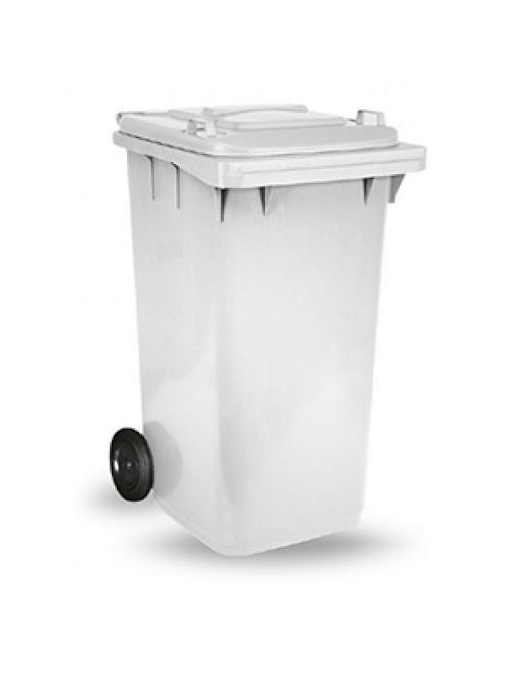 CONTENITORE MAX 120 LITRI CON COPERCHIO E RUOTE BIANCO