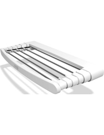 WALL-MOUNTED CLOTHING RACK IN ALUMINUM/RES TELEPACK 7 METERS