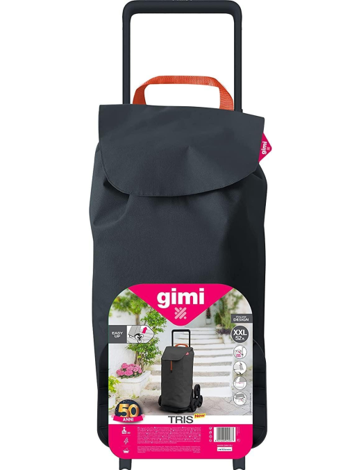 TRIS NEW GRAY SHOPPING TROLLEY 52 LITERS
