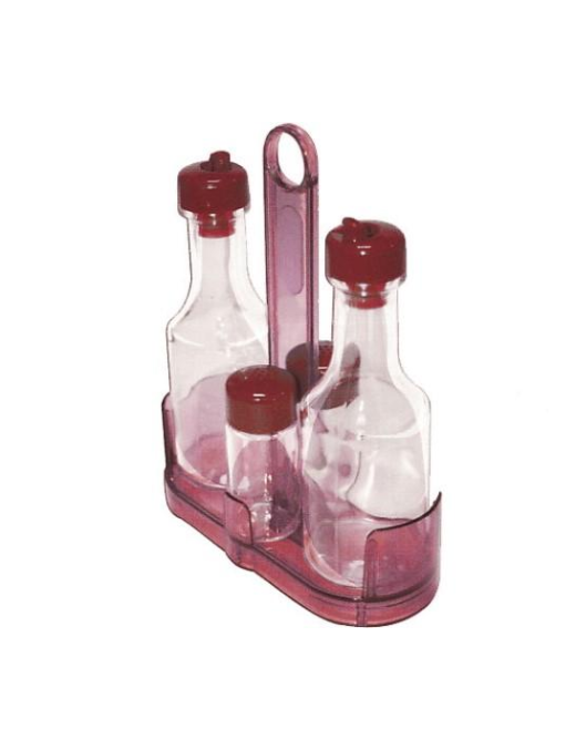 OIL JAR SET 4 PIECES MOD ECO RED
