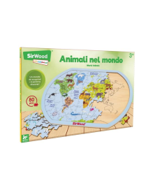 PUZZLE LEGNO ANIMALI DEL MONDO