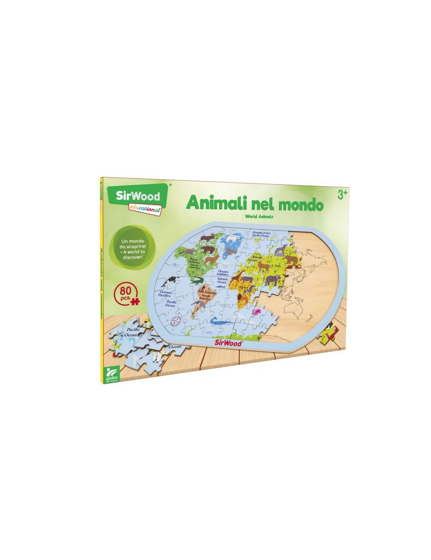 WOODEN PUZZLE ANIMALS OF THE WORLD