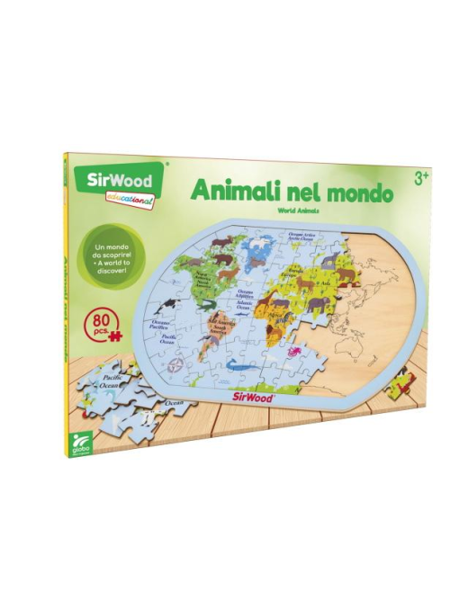 WOODEN PUZZLE ANIMALS OF THE WORLD