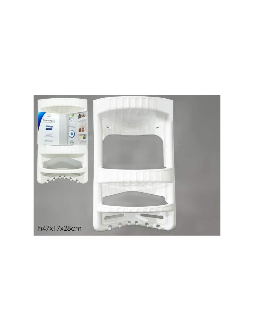 BATHROOM SHELF 3 TIER 17x28x47 CM CORNER