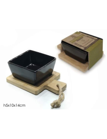 BAMBOO NERO ANTIPASTIERA 10x14x5 CENTIMETRI