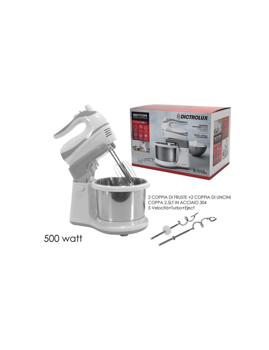 DICTROLUX 500W MIXER WITH BOWL AND ACCESSORIES