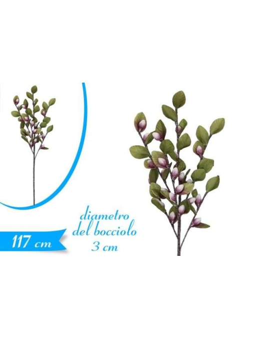 LEAF STEM WITH LILAC FLOWERS 117 CM