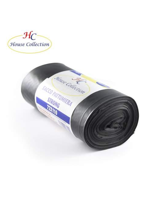 EXTRA RESISTANT BLACK WASTE BIN BAGS 72x110 11 PIECES