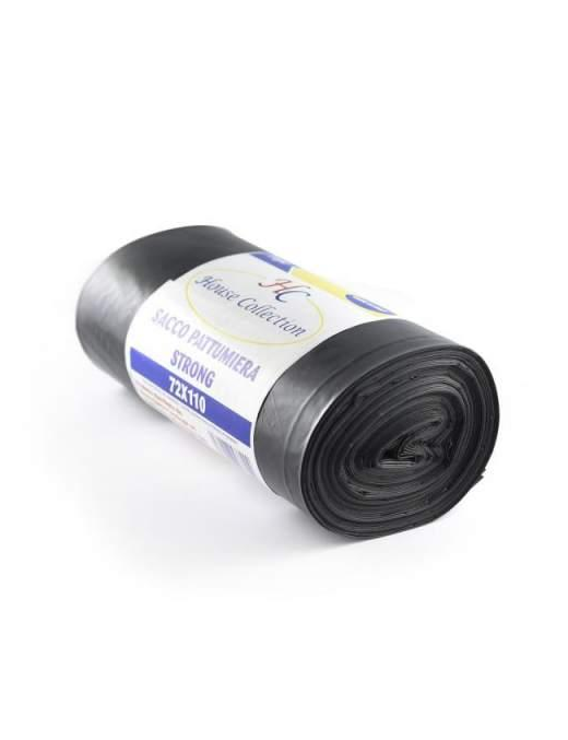 EXTRA RESISTANT BLACK WASTE BIN BAGS 72x110 11 PIECES