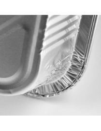 ALUMINUM TRAY 8 PORTIONS WITHOUT LID 2 pieces