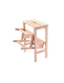 SGABELLO RIBALTINA 3 GRADINI IN LEGNO