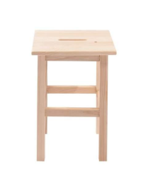 STOOL 45 CM NATURAL WOOD