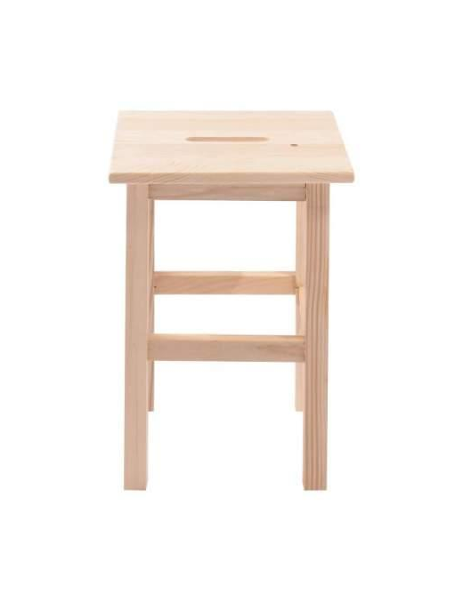 STOOL 45 CM NATURAL WOOD
