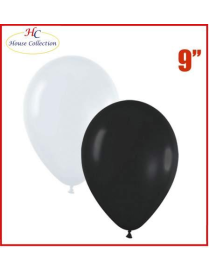 PALLONCINI MEDIUM BIANCO/NERO 18 PEZZI