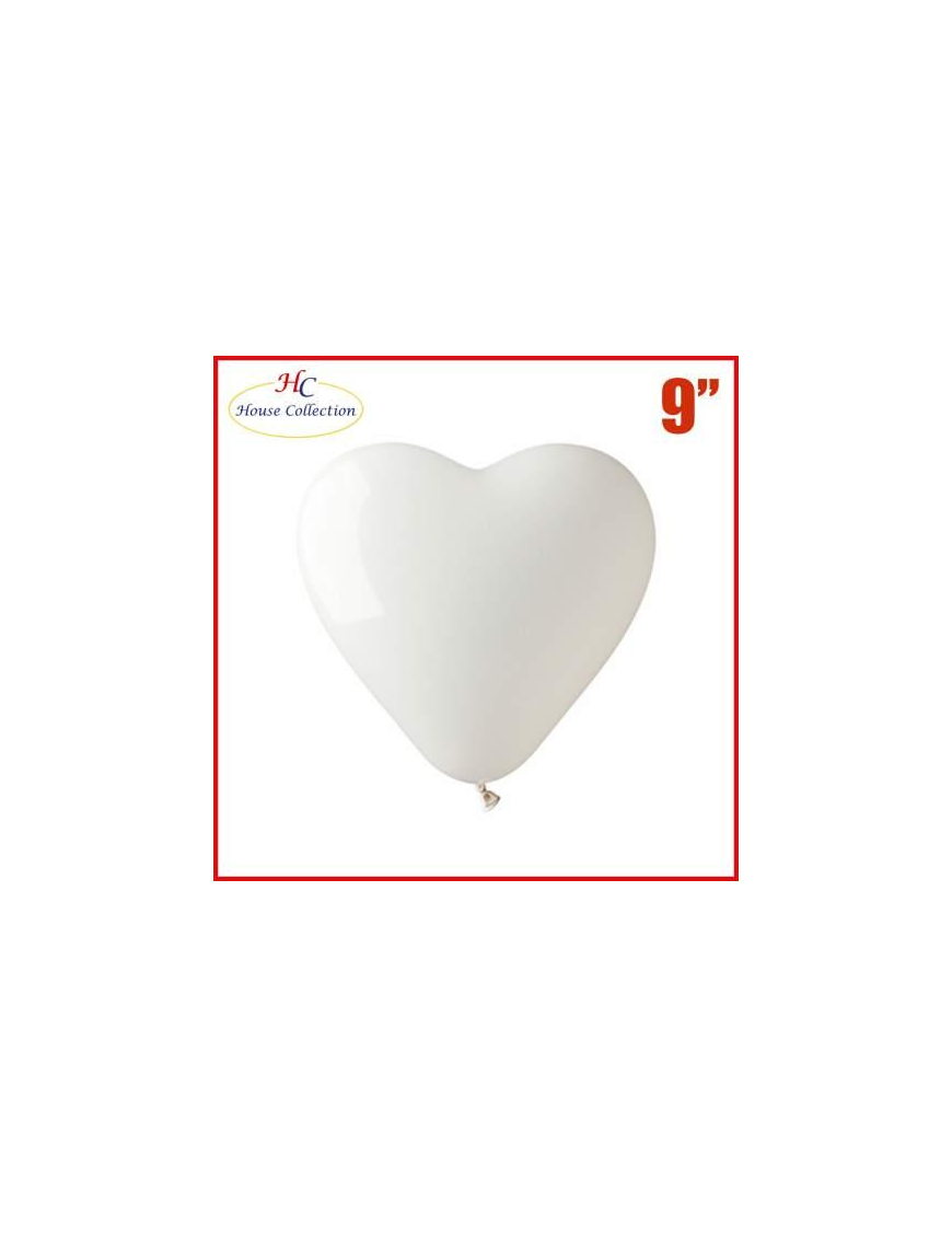 PALLONCINI CUORE BIANCO 7 PEZZI