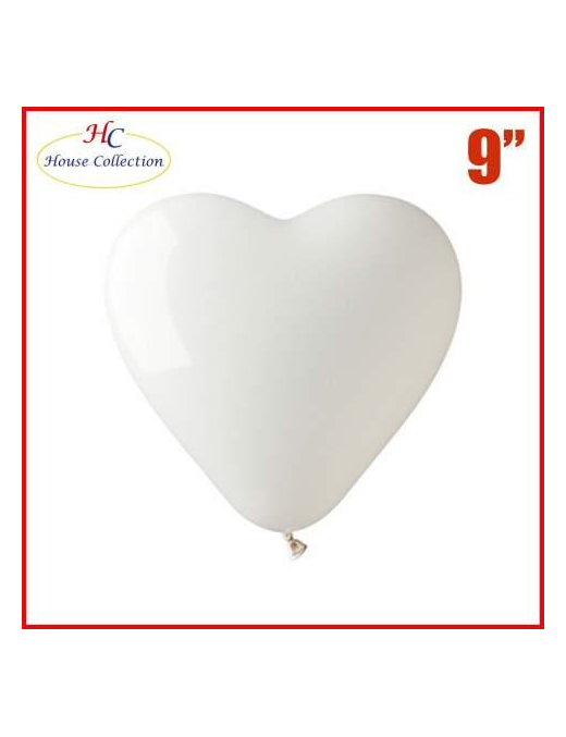 PALLONCINI CUORE BIANCO 7 PEZZI
