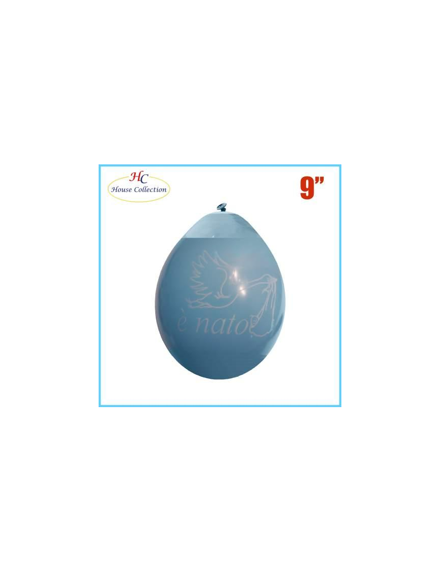 PALLONCINI MEDIUM E' NATO CELESTE 12 PEZZI