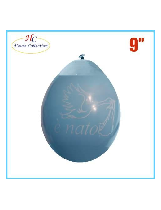 PALLONCINI MEDIUM E' NATO CELESTE 12 PEZZI