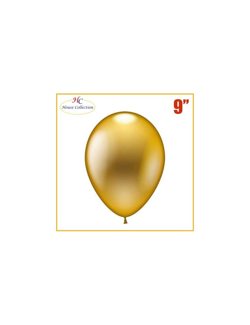 PALLONCINI MEDIUM METALLIZZATO ORO 12 PEZZI