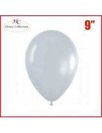 MEDIUM SOLID COLOR WHITE BALLOONS 18 PIECES