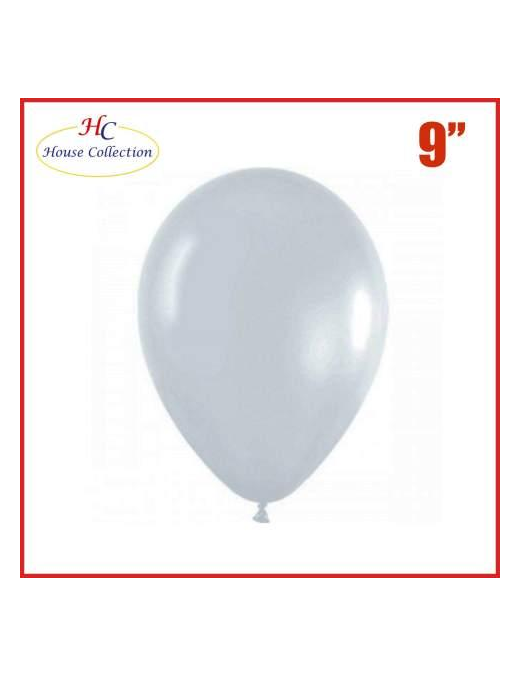 MEDIUM SOLID COLOR WHITE BALLOONS 18 PIECES