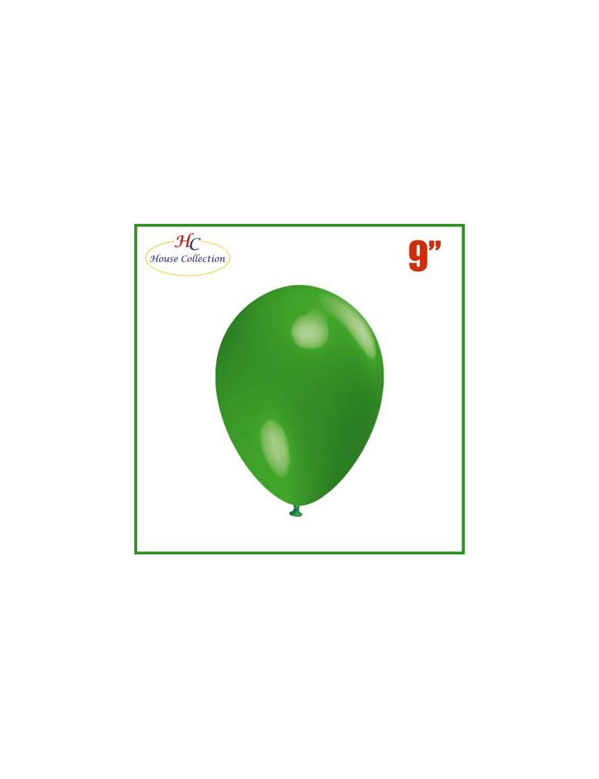 MEDIUM SOLID COLOR GREEN BALLOONS 18 PIECES