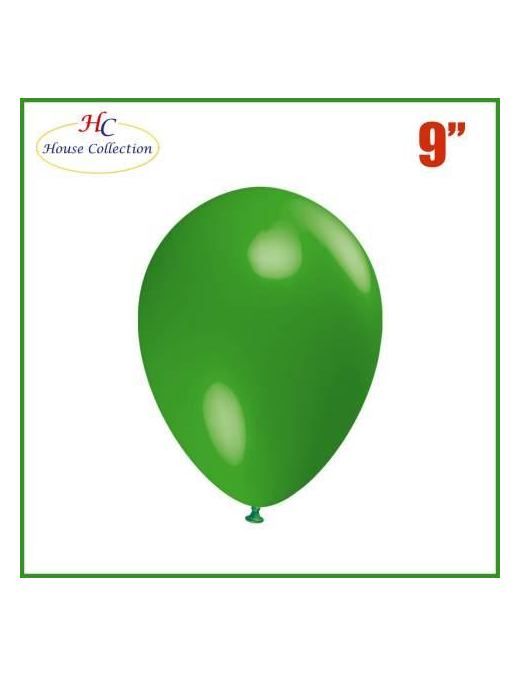 MEDIUM SOLID COLOR GREEN BALLOONS 18 PIECES