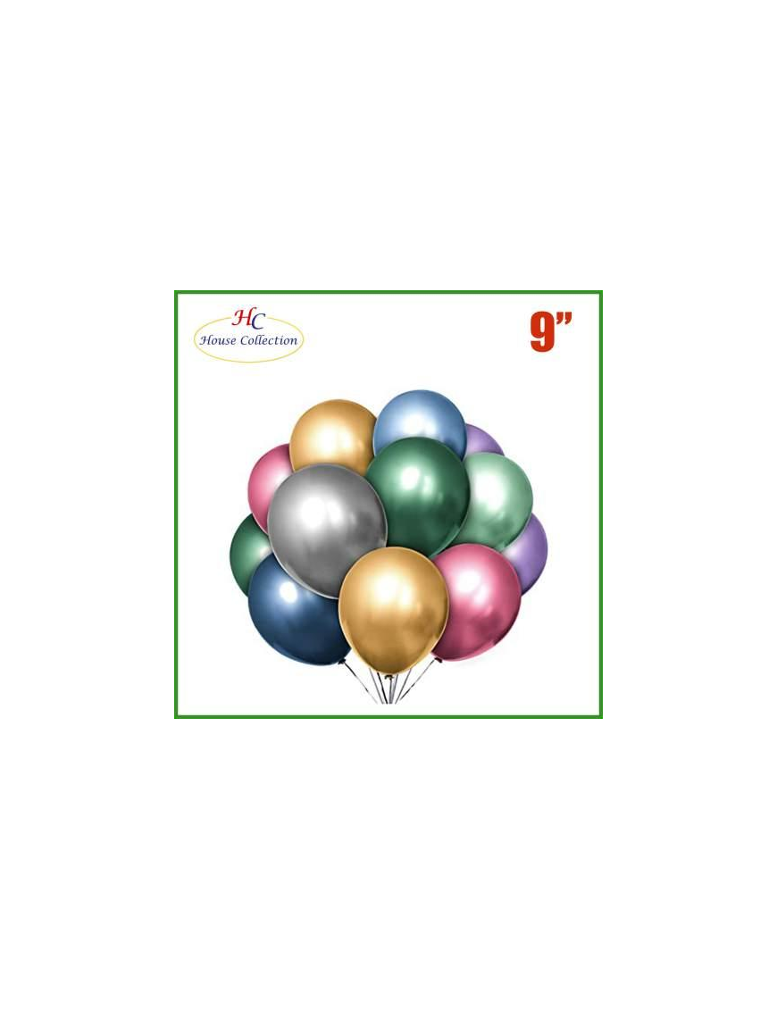 PALLONCINI MEDIUM METALLIZZATI 12 PEZZI