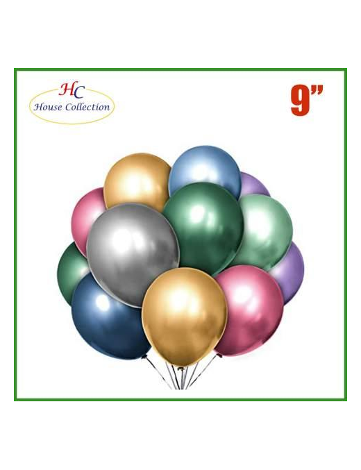 MEDIUM METALLIC BALLOONS 12 PIECES