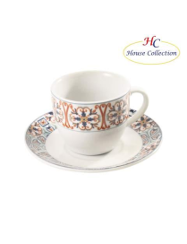 CORDOBA ORANGE COFFEE SET 6 PIECES WITH SAUCERS