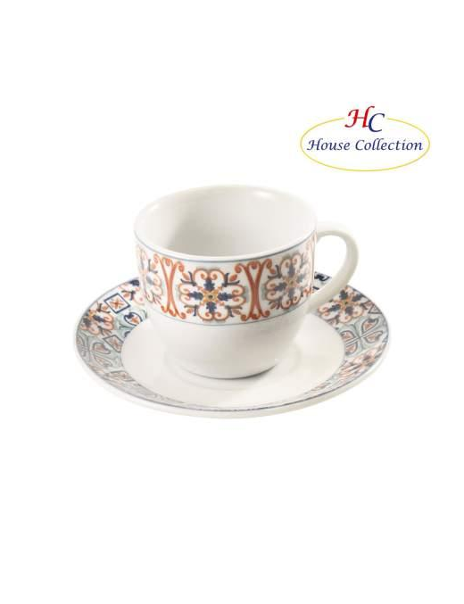 CORDOBA ORANGE COFFEE SET 6 PIECES WITH SAUCERS