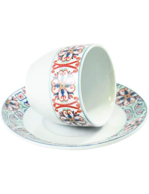 CORDOBA ORANGE COFFEE SET 6 PIECES WITH SAUCERS
