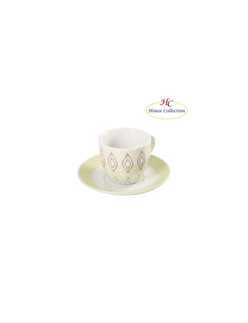 RABAT GREEN COFFEE SERVICE 6 PIECES WITH SAUCERS