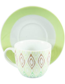 RABAT GREEN COFFEE SERVICE 6 PIECES WITH SAUCERS
