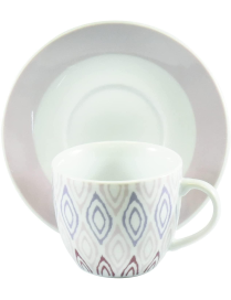 RABAT PINK COFFEE SERVICE 6 PIECES WITH SAUCERS