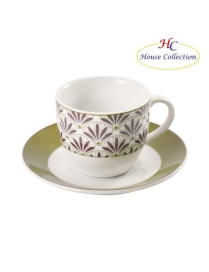 SERVIZIO CAFFE' 6 PEZZI CON PIATTINI LUXOR SENAPE