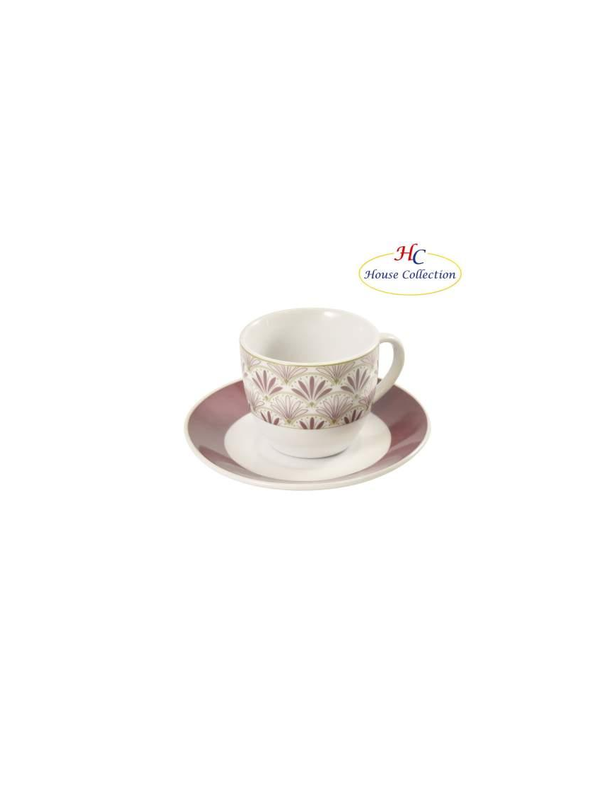 SERVIZIO CAFFE' 6 PEZZI CON PIATTINI LUXOR BORGOGNA