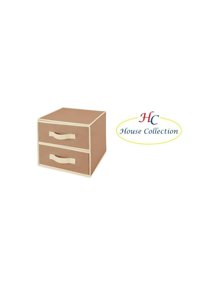 CASSETTIERA SABBIA 2CASS 30x30x25 CENTIMETRI