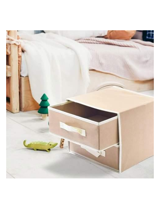 CASSETTIERA SABBIA 2CASS 30x30x25 CENTIMETRI