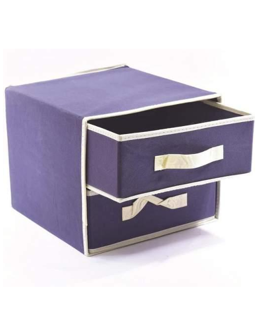CASSETTIERA BLU 2CASS 30x30x25 CENTIMETRI