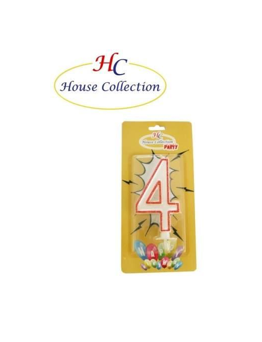 CANDELINA NUMERALE GIGANTE "4"