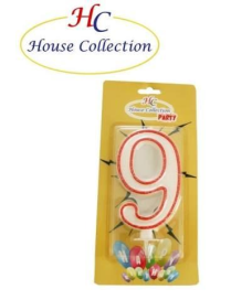 GIANT NUMERAL CANDLE 9