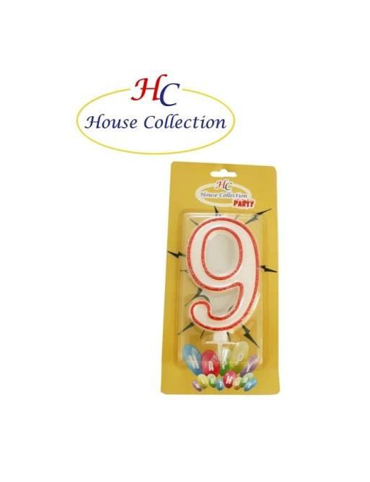 GIANT NUMERAL CANDLE 9
