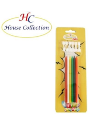 MINI-STEAM CANDLES 12 PIECES MULTICOLOUR