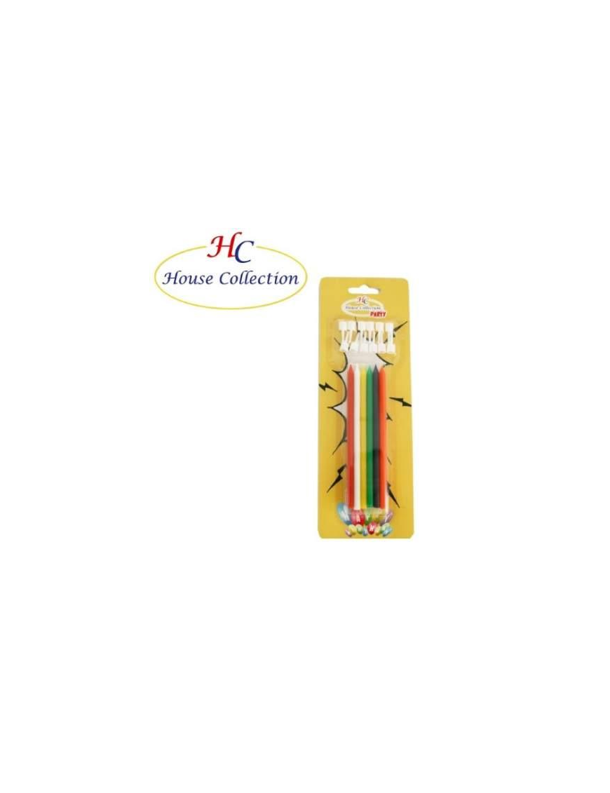 MINI-STEAM CANDLES 12 PIECES MULTICOLOUR